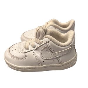 Nike Force 1 Crib Baby Bootie, White, Sz 3C